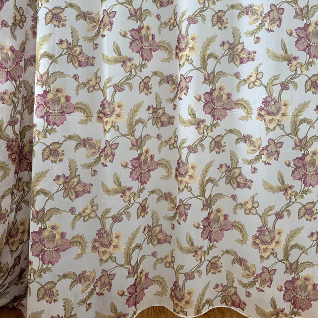 Perdea Eleganta Floral Vintage 2,7m x 4m - Gata Cusuta cu Tiv si Rejansa Cod PMF1