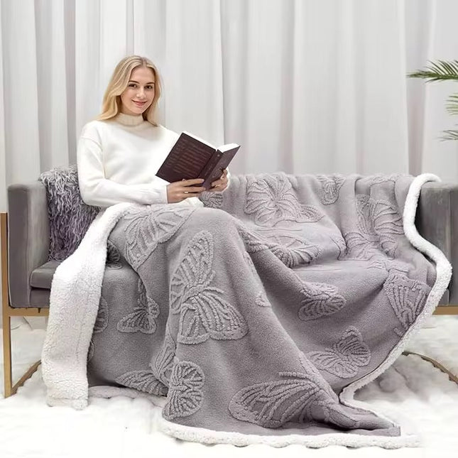 Patura Groasa Cocolino - Pufoasa Cu Blanita 230x200 - Gri Deschis