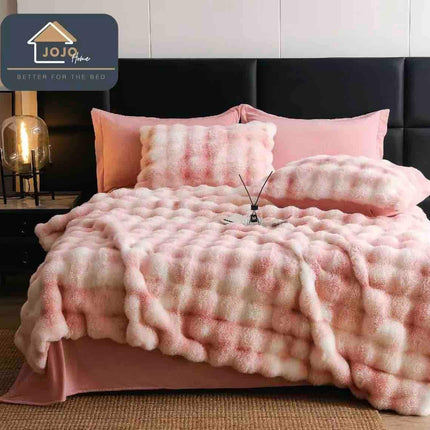 Lenjerie Premium Pentru Pat Dublu Blanita de Iepure 6 Piese | Cod IEP12 - Casa Super