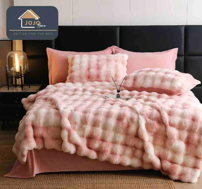 Lenjerie Premium Pentru Pat Dublu Blanita de Iepure 6 Piese | Cod IEP12 - Casa Super