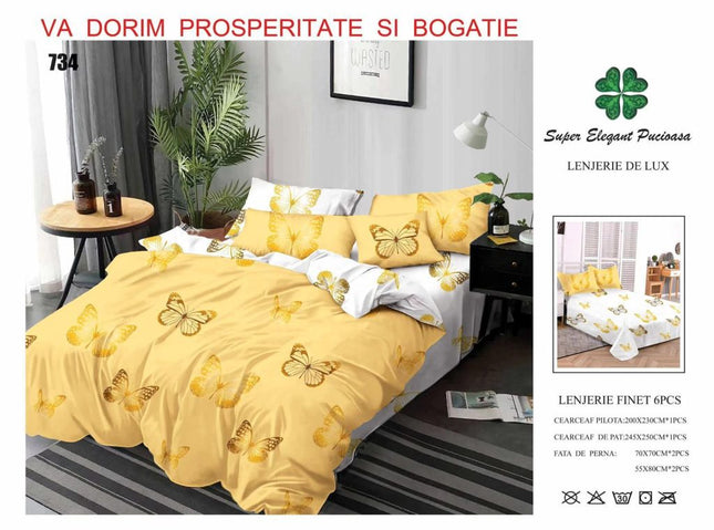 Lenjerii de Pat 100% Bumbac Finet – Colecția Primăvară-Vară 2025 | Cod PRM34 - Casa Super