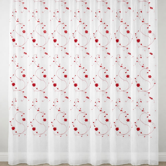 Perdea din In Model Margarete Brodate 2,7m x 4m - Gata Cusuta cu Tiv si Rejansa Cod PIV5