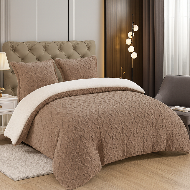 Pilota Groasa Cocolino Cu Blanita 200x230 Model Tricot Cu Blanita 5Kg + 2 Fete Perna-Maro