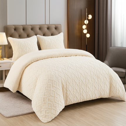Pilota Groasa Cocolino Cu Blanita 200x230 Model Tricot Cu Blanita 5Kg + 2 Fete Perna-Crem