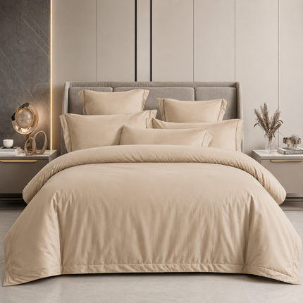 Lenjerie Din Bumbac Soft Touch Premium Cu Elastic - Cappuccino