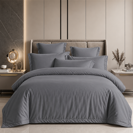 Lenjerie Din Bumbac Soft Touch Premium Cu Elastic - Gri