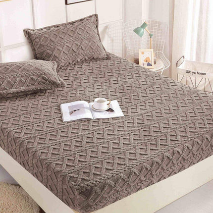Set Husa Pufoasa de Pat Cocolino cu Elastic 180x200cm+2 Fete de Perna - Casa Super