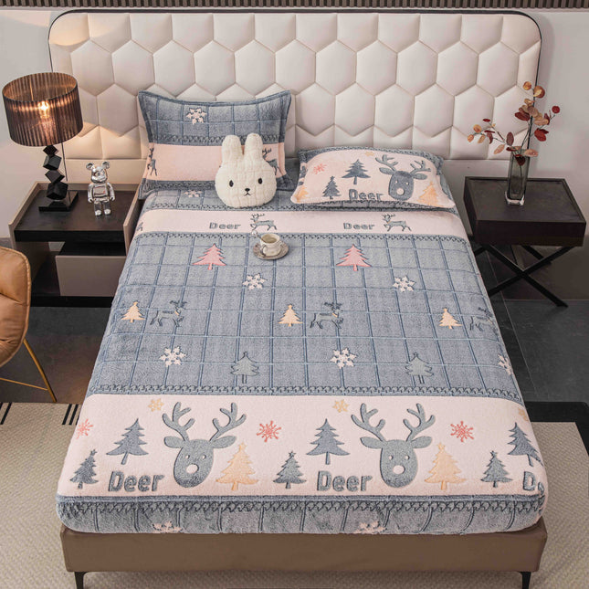 Husa Cocolino cu elastic + 2 fete de perna, pat dublu Cod HCJ08