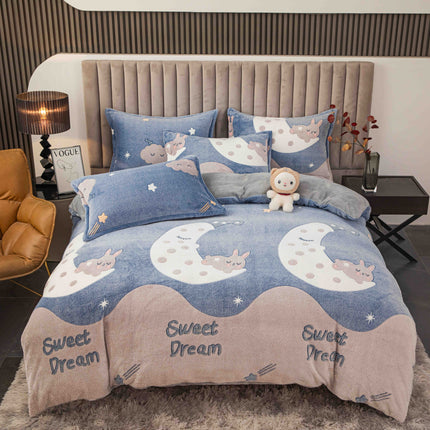 Lenjerie Cocolino Super Pufoasa, 4 piese, cearsaf cu elastic - Cod LCJ17