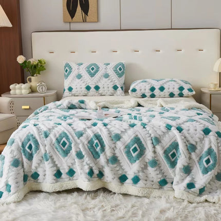 Patura Cocolino Astra Premium Sherpa – 200×230 – Pufoasa si Calduroasa - Turcoaz