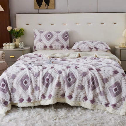 Patura Cocolino Astra Premium Sherpa – 200×230 – Pufoasa si Calduroasa - Mov