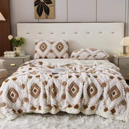 Patura Cocolino Astra Premium Sherpa – 200×230 – Pufoasa si Calduroasa - Maro