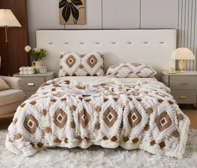 Patura Cocolino Astra Premium Sherpa – 200×230 – Pufoasa si Calduroasa - Maro