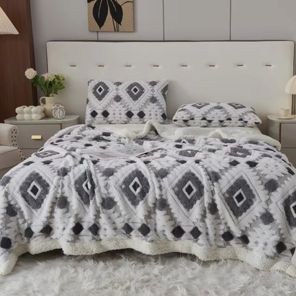 Patura Cocolino Astra Premium Sherpa – 200×230 – Pufoasa si Calduroasa - Gri