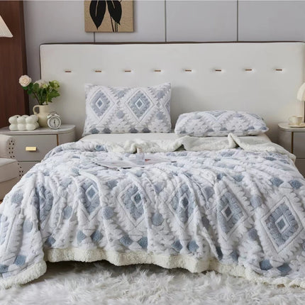 Patura Cocolino Astra Premium Sherpa – 200×230 – Pufoasa si Calduroasa - Gri deschis