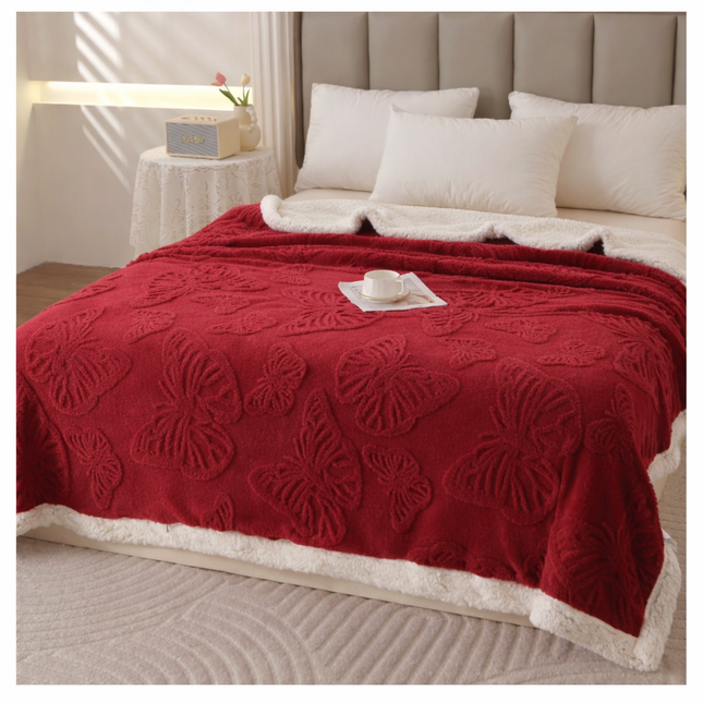 Patura Cocolino Model Fluturasi 3D, 200x230 cm, cu Fermoar