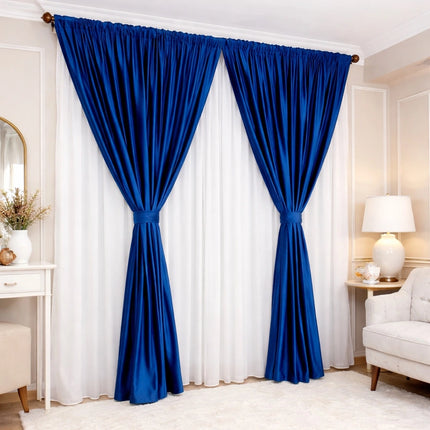 Set Milano - Perdea Matase Nobila si Draperie din Catifea 80% Blackout - Gata Cusute cu Tiv si Rejansa Cod SC03