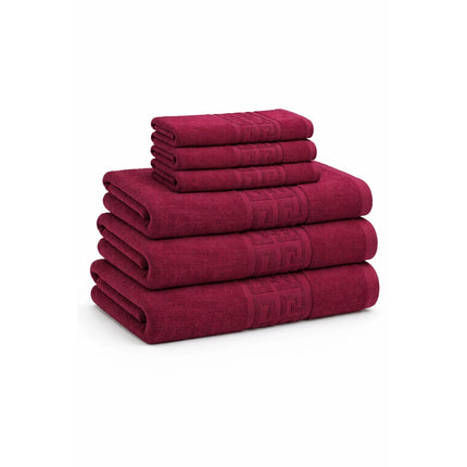 Set Prosoape Bumbac 100% Family – 6 Piese, 500 g/mp, OEKO-TEX - Bordo