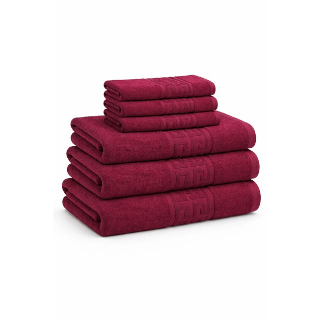Set Prosoape Bumbac 100% Family – 6 Piese, 500 g/mp, OEKO-TEX - Bordo