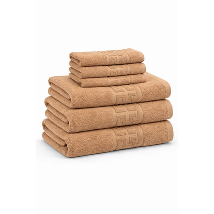 Set Prosoape Bumbac 100% Family – 6 Piese, 500 g/mp, OEKO-TEX - Cappuccino