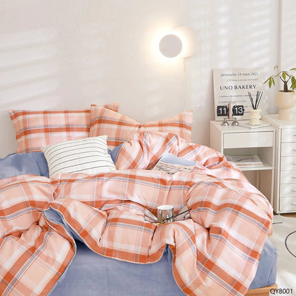 Lenjerie din Bumbac 100% Percale, 4 Piese, Cearsaf cu Elastic Cod PPB04