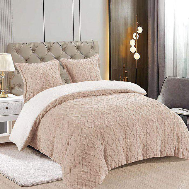 Pilota Groasa Cocolino Cu Blanita 200x230 Model Tricot Cu Blanita 5Kg + 2 Fete Perna-Bej