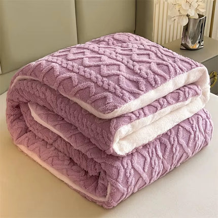 Pilota Groasa Cocolino Cu Blanita 200x230 Model Tricot Cu Blanita 5Kg + 2 Fete Perna-Lila