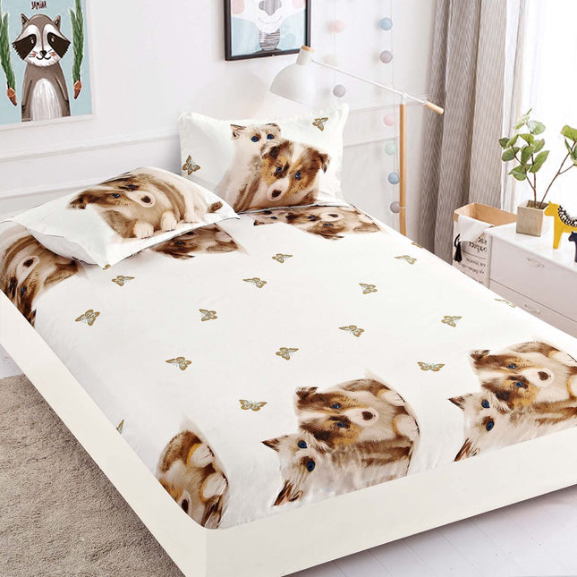 Huse de Pat Bumbac Finet cu Elastic-3 Piese 180x200| Cod Casa50 - Casa Super