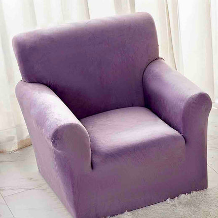 Husa Fotoliu din Catifea - cu Elastic - Mov - Casa Super