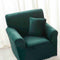 Husa Fotoliu din Catifea - cu Elastic - Verde Smarald - Casa Super