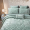 Set Exclusivist Jacquard – Lenjerie 7 Piese cu Pilota Premium si Perna Inclusa - Verde Seren Imperial - Casa Super