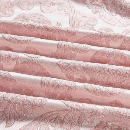 Set Exclusivist Jacquard – Lenjerie 7 Piese cu Pilota Premium si Perna Inclusa -Roz Perlat - Casa Super