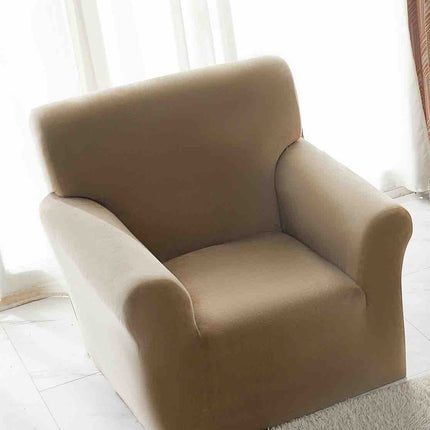Husa Fotoliu din Catifea - cu Elastic -Bej - Casa Super