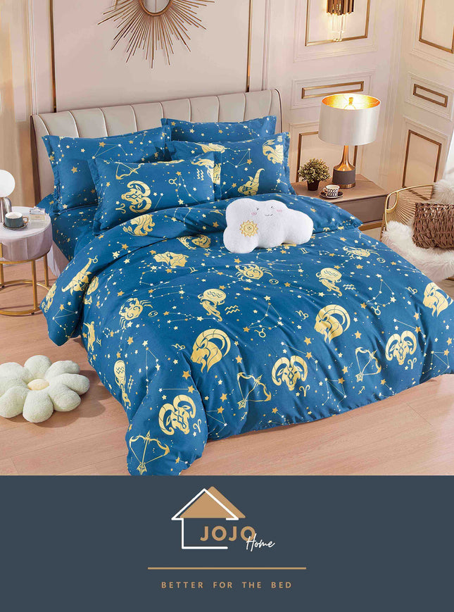 Lenjerie de Pat Dublu Bumbac Finet Cu Elastic-6 Piese | Cod FIN138 - Casa Super